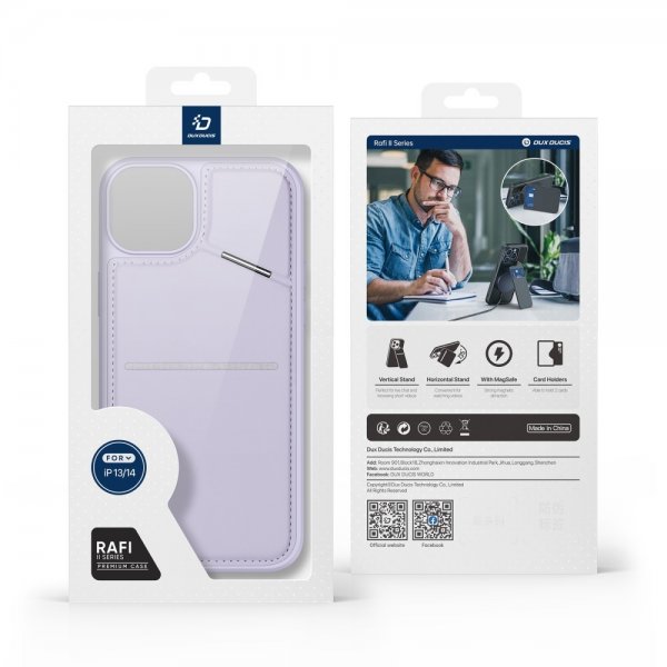 Dux Ducis iPhone 13/iPhone 14 Skal Rafi II Series MagSafe Lila