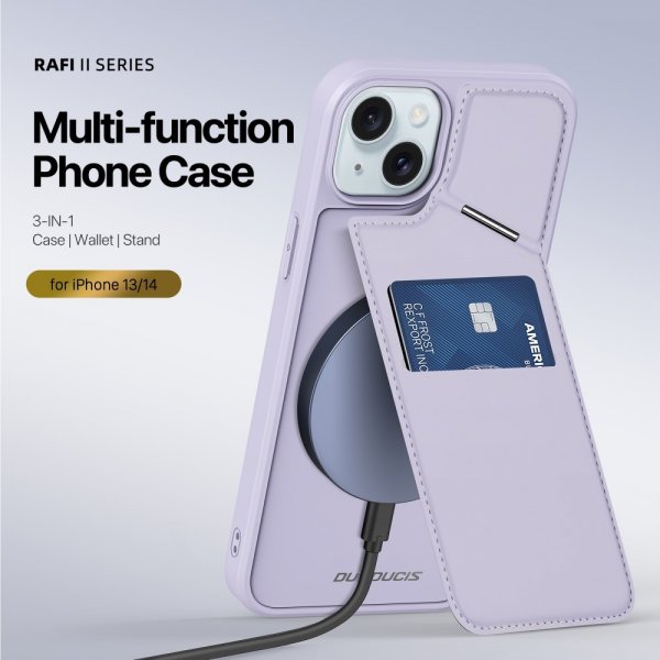 Dux Ducis iPhone 13/iPhone 14 Skal Rafi II Series MagSafe Lila