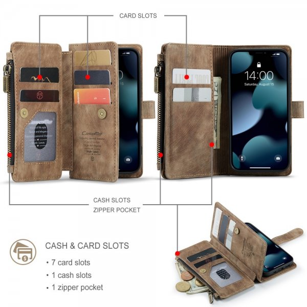 CaseMe iPhone 13 Mini Fodral C30 Series Brun
