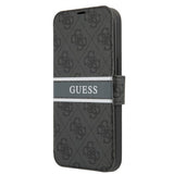 Guess iPhone 13 Mini Fodral Printed Stripe Grå