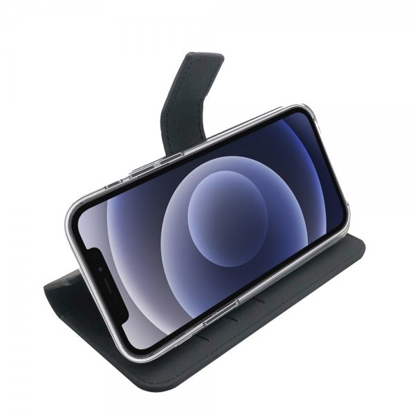 Celly iPhone 13 Mini Fodral Wally Wallet Case Svart
