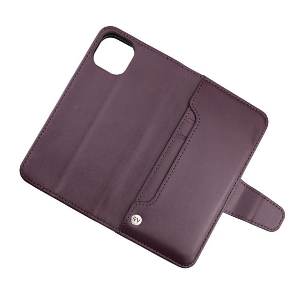 Rvelon iPhone 13 Mini Fodral Utfällbart Kortfack Lila