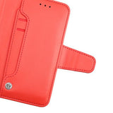 Rvelon iPhone 13 Mini Fodral Utfällbart Kortfack Röd