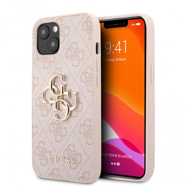 Guess iPhone 13 Mini Skal Big Logo Rosa