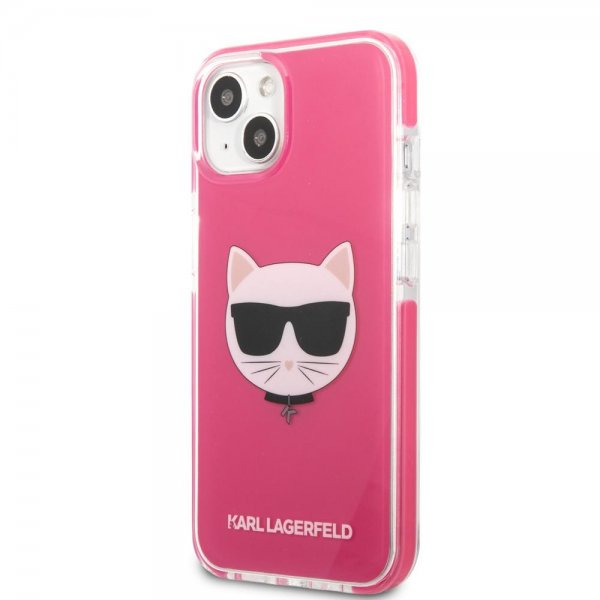 Karl Lagerfeld iPhone 13 Mini Skal Choupette Fuchsia