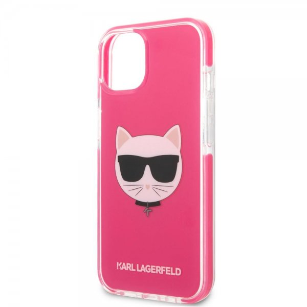 Karl Lagerfeld iPhone 13 Mini Skal Choupette Fuchsia