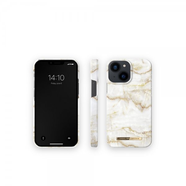 Ideal of Sweden iPhone 13 Mini Skal Fashion Case Golden Pearl Marble