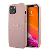 Guess iPhone 13 Mini Skal Hot Stamp Metal Logo Rosa