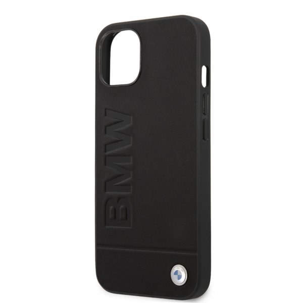 BMW iPhone 13 Mini Skal Hot Stamp Metal Logo Svart
