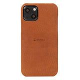 Krusell iPhone 13 Mini Skal Leather Cover Cognac
