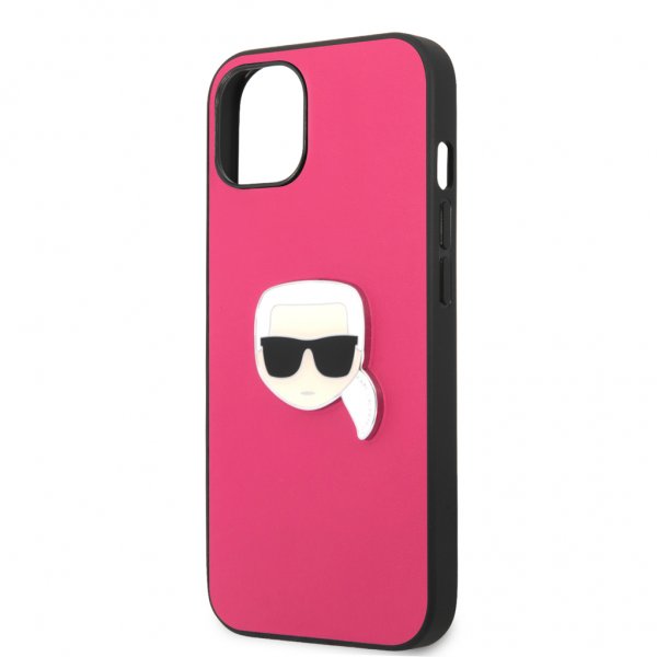 Karl Lagerfeld iPhone 13 Mini Skal Metal Logo Rosa