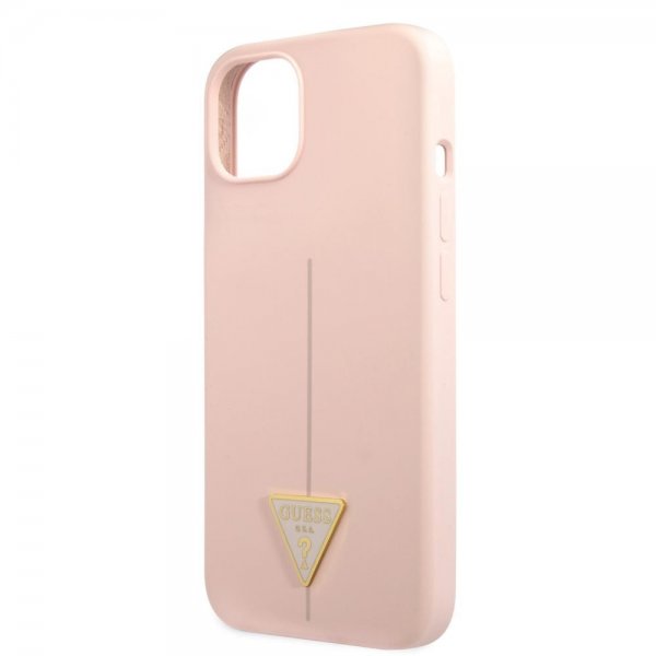 Guess iPhone 13 Mini Skal Metal Triangle Rosa