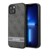 Guess iPhone 13 Mini Skal Printed Stripe Bottom Grå