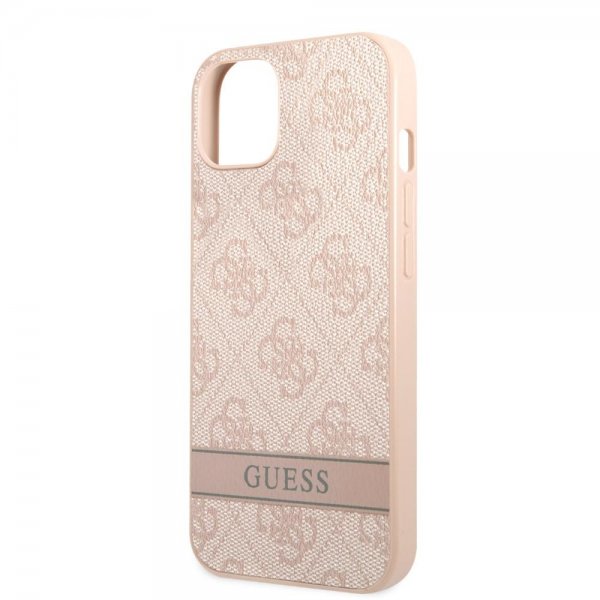 Guess iPhone 13 Mini Skal Printed Stripe Bottom Rosa