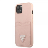 Guess iPhone 13 Mini Skal Saffiano Double Cardslot Rosa