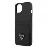 Guess iPhone 13 Mini Skal Saffiano Double Cardslot Svart