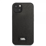 Karl Lagerfeld iPhone 13 Mini Skal Saffiano Metal Plaque Svart