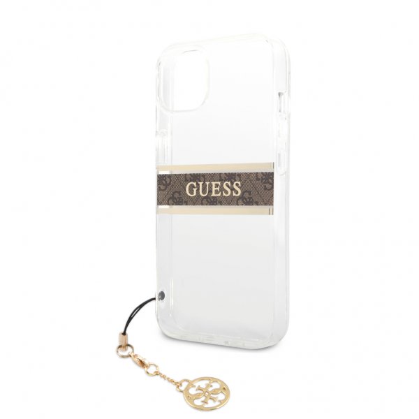 Guess iPhone 13 Mini Skal Stripe Charm Brun