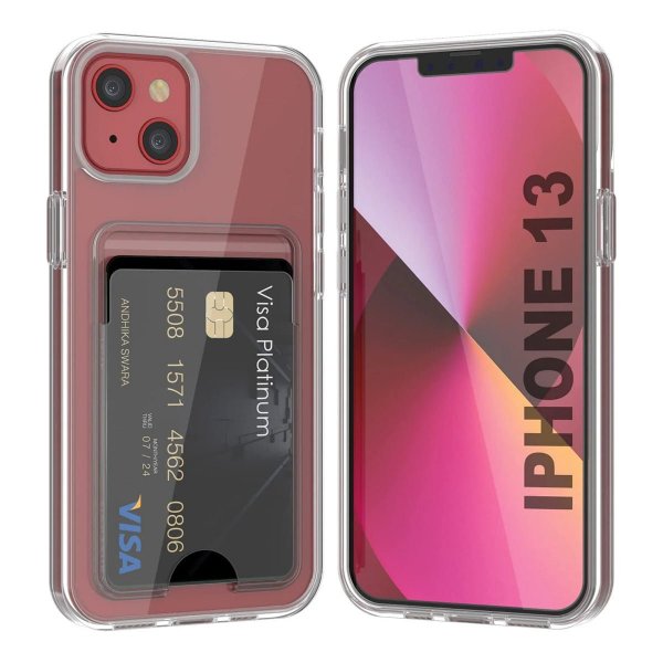 Rvelon iPhone 13 Skal Korthållare Transparent