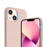 Rvelon iPhone 13 Skal Silikon Sandrosa