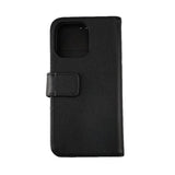 Rvelon iPhone 13 Fodral Äkta läder Kortfack Svart