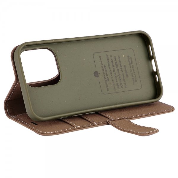 Onsala iPhone 13 Pro Fodral ECO Wallet Brun