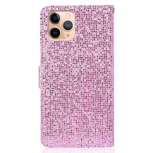 iPhone 13 Pro Fodral Glitter Stripe Rosa