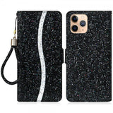iPhone 13 Pro Fodral Glitter Stripe Svart