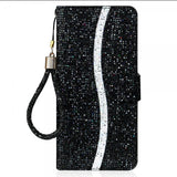 iPhone 13 Pro Fodral Glitter Stripe Svart