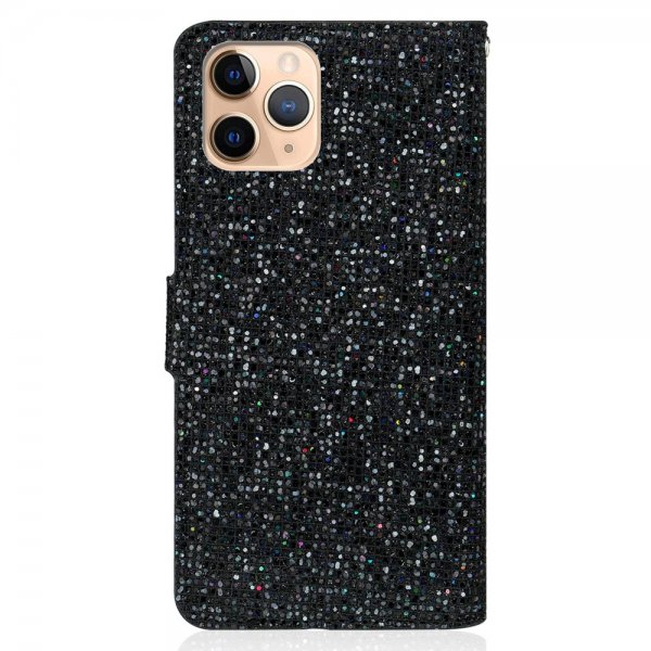 iPhone 13 Pro Fodral Glitter Stripe Svart