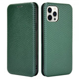 iPhone 13 Pro Fodral Kolfibertextur Grön