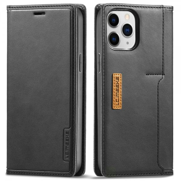 Lc.Imeeke iPhone 13 Pro Fodral Kortfack Utsida Svart