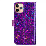 iPhone 13 Pro Fodral Krokodilmönster Glitter Lila