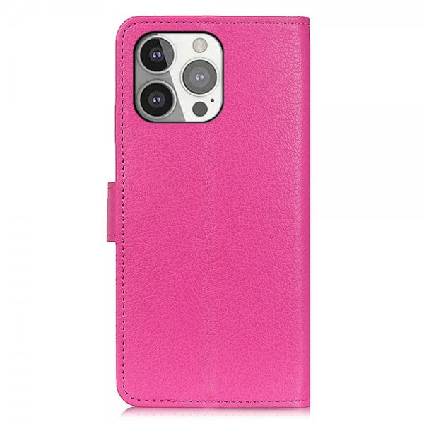 Nordic Covers iPhone 13 Pro Fodral Litchi Magenta