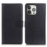 Nordic Covers iPhone 13 Pro Fodral Litchi Raven Black