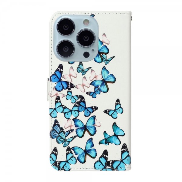 iPhone 13 Pro Fodral Motiv Blå Fjärilar