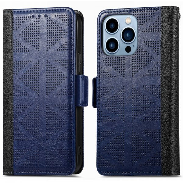iPhone 13 Pro Fodral Perforerad Blå