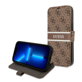 Guess iPhone 13 Pro Fodral Printed Stripe Brun