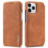 Lc.Imeeke iPhone 13 Pro Fodral Retro Brun