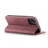CaseMe iPhone 13 Pro Fodral Retro Flip Röd