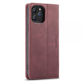CaseMe iPhone 13 Pro Fodral Retro Flip Röd