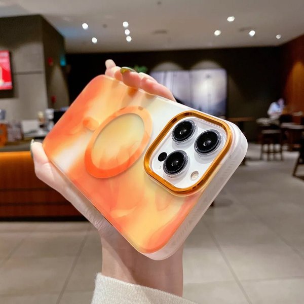 iPhone 13 Pro Skal Mönster Abstrakt Orange