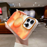 iPhone 13 Pro Skal Mönster Abstrakt Orange