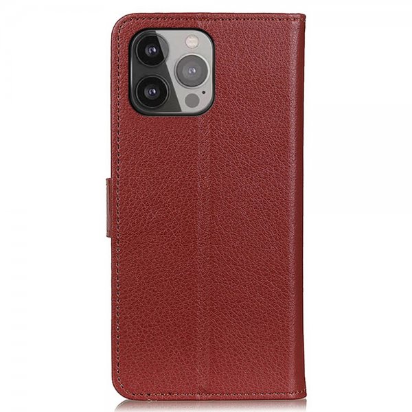 Nordic Covers iPhone 13 Pro Max Fodral Litchi Brun
