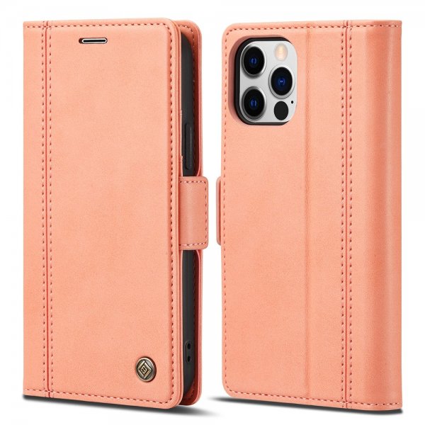 Lc.Imeeke iPhone 13 Pro Fodral med Kortfack Stativfunktion Rosa