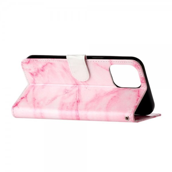 iPhone 13 Pro Max Fodral Motiv Rosa Marmor