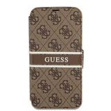 Guess iPhone 13 Pro Max Fodral Printed Stripe Brun