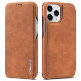 Lc.Imeeke iPhone 13 Pro Max Fodral Retro Brun