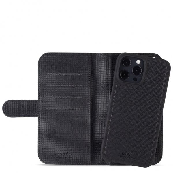 holdit iPhone 13 Pro Max Fodral Wallet Case Magnet Svart
