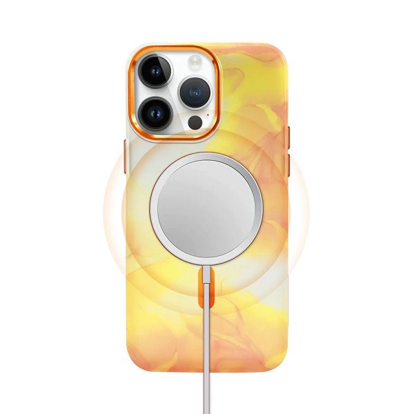 iPhone 13 Pro Max Skal Mönster Abstrakt Gul